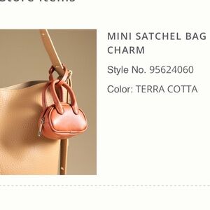 Anthropologie Mini Satchel Bag Charm